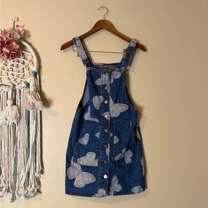 Tinseltown Butterfly Print Denim Dress Blue Size XS